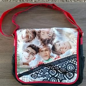 One Direction 1D Black Compartment Shoulder Bag